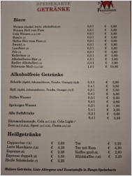 Speisekarte Frankenwirt (Stand 12/2025)